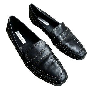 Chelsea Violet Loafers Shoes Women 9MBlack Studded Slip On Leather Whimsigoth‎